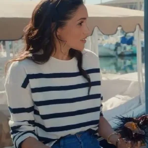 With Love Meghan S02 White Striped Top